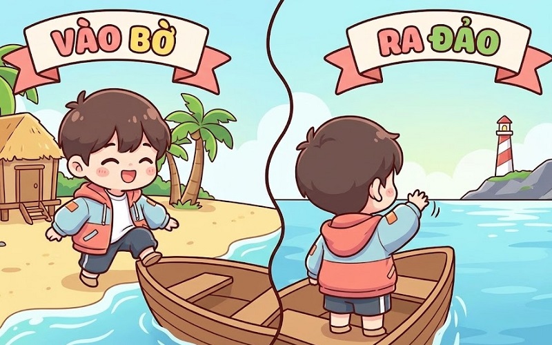 vào bờ - ra đảo